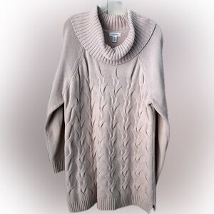 Calvin Klein Womens Dusty Pink Tunic Sweater